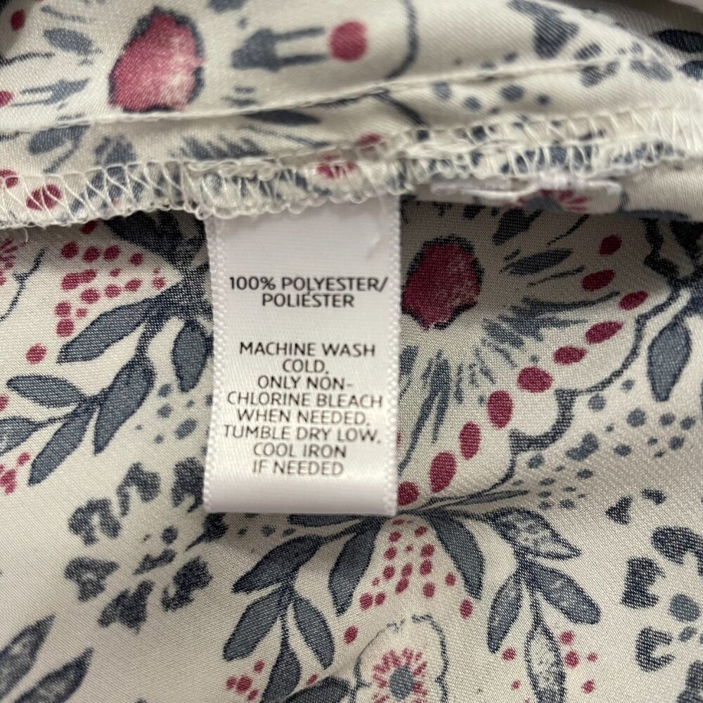 Women's Loft Patterned V-Neck Sleeveless Blouse XL - Picture 4 of 7